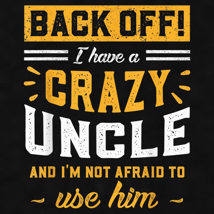 Back Off! I Have A Crazy Uncle And I'm Not Afraid To Use Him Ladies PosiCharge Tri-Blend Wicking Tank