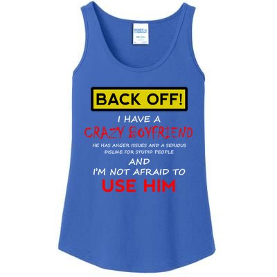 Back Off I Have A Crazy Friend Gift Friend Gift Ladies Essential Tank