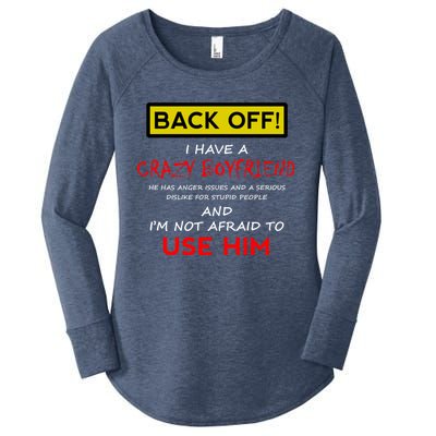 Back Off I Have A Crazy Friend Gift Friend Gift Women's Perfect Tri Tunic Long Sleeve Shirt