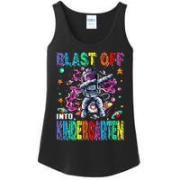 Blast Off Into Kindergarten Rocket Back To School Ladies Essential Tank