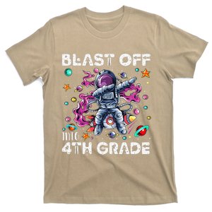 Blast Off Into 4th Grade First Day Of School Space Rocket T-Shirt