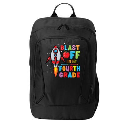 Blast Off Into 4Th Grade Gift City Backpack