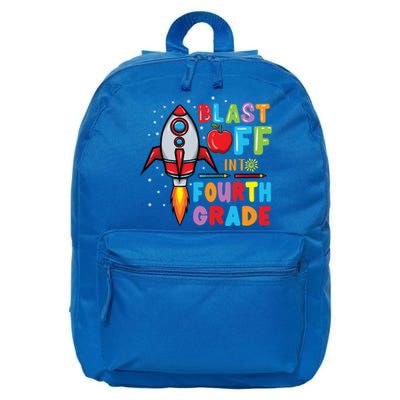 Blast Off Into 4Th Grade Gift 16 in Basic Backpack