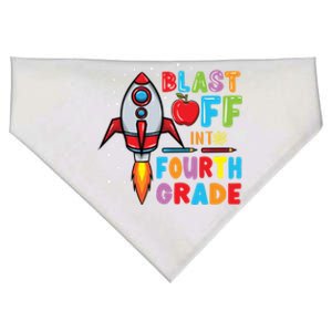 Blast Off Into 4Th Grade Gift USA-Made Doggie Bandana