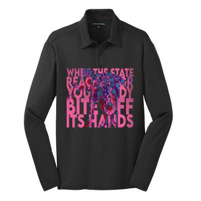 Bite Off Its Hands Silk Touch Performance Long Sleeve Polo