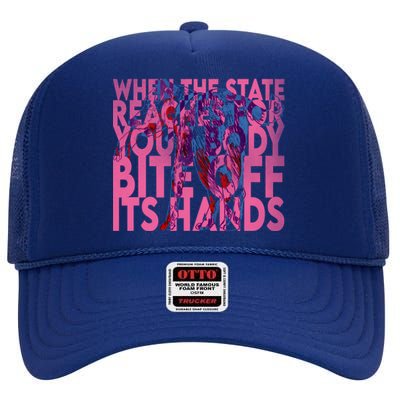 Bite Off Its Hands High Crown Mesh Back Trucker Hat