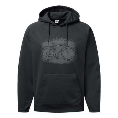 Bike Optical Illusion Performance Fleece Hoodie