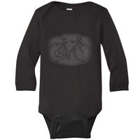 Bike Optical Illusion Baby Long Sleeve Bodysuit