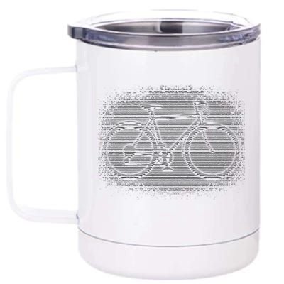 Bike Optical Illusion 12 oz Stainless Steel Tumbler Cup