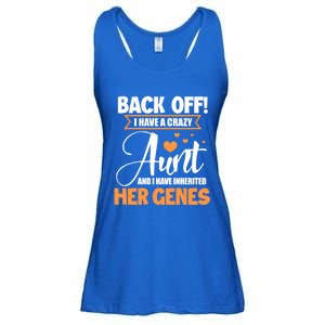 Back Off I Have A Crazy Aunt Nephew Niece Family Funny Gift Ladies Essential Flowy Tank