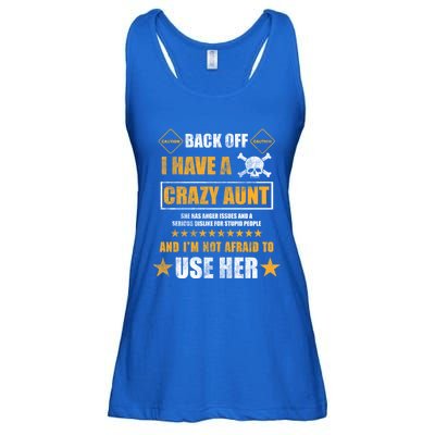 Back Off I Have A Crazy Aunt Niece Nephew Vintage Gift Ladies Essential Flowy Tank