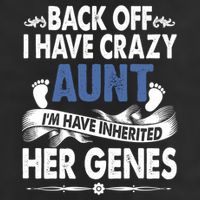 Back Off I Have A Crazy Aunt Niece Retro Aunt Gift 11oz C Handle Ceramic Mug