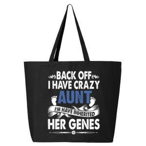 Back Off I Have A Crazy Aunt Niece Retro Aunt Gift 25L Jumbo Tote