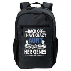 Back Off I Have A Crazy Aunt Niece Retro Aunt Gift Daily Commute Backpack