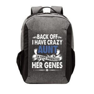 Back Off I Have A Crazy Aunt Niece Retro Aunt Gift Vector Backpack