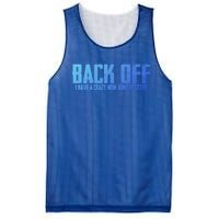 Back Off I Have A Crazy Mom Aunt And Sister Gift Mesh Reversible Basketball Jersey Tank