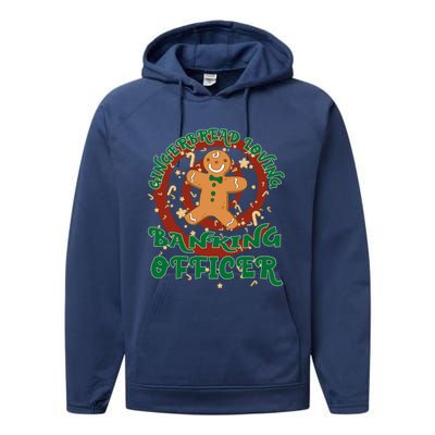 Banking Officer Job Gingerbread Funny Xmas Great Gift Performance Fleece Hoodie