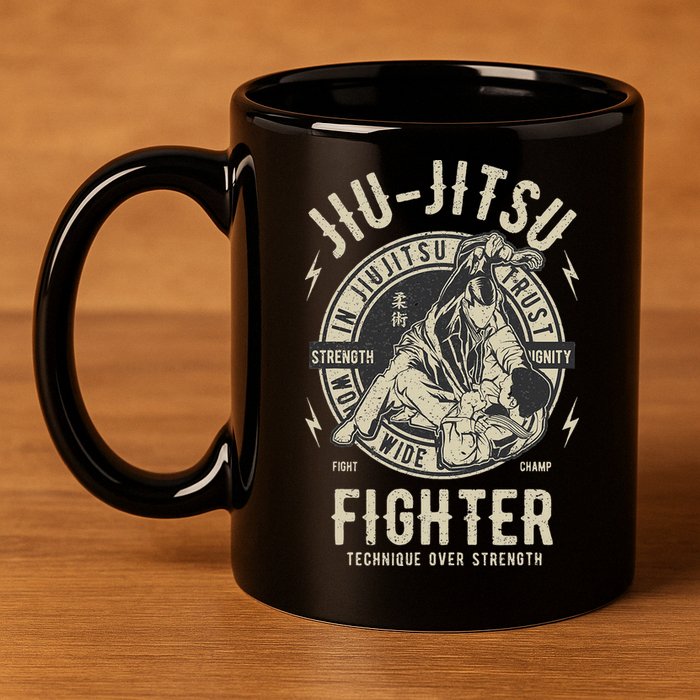 Bjj Outfit Jui Jujitsu Brazilian Jiu Jitsu 11oz C Handle Ceramic Mug