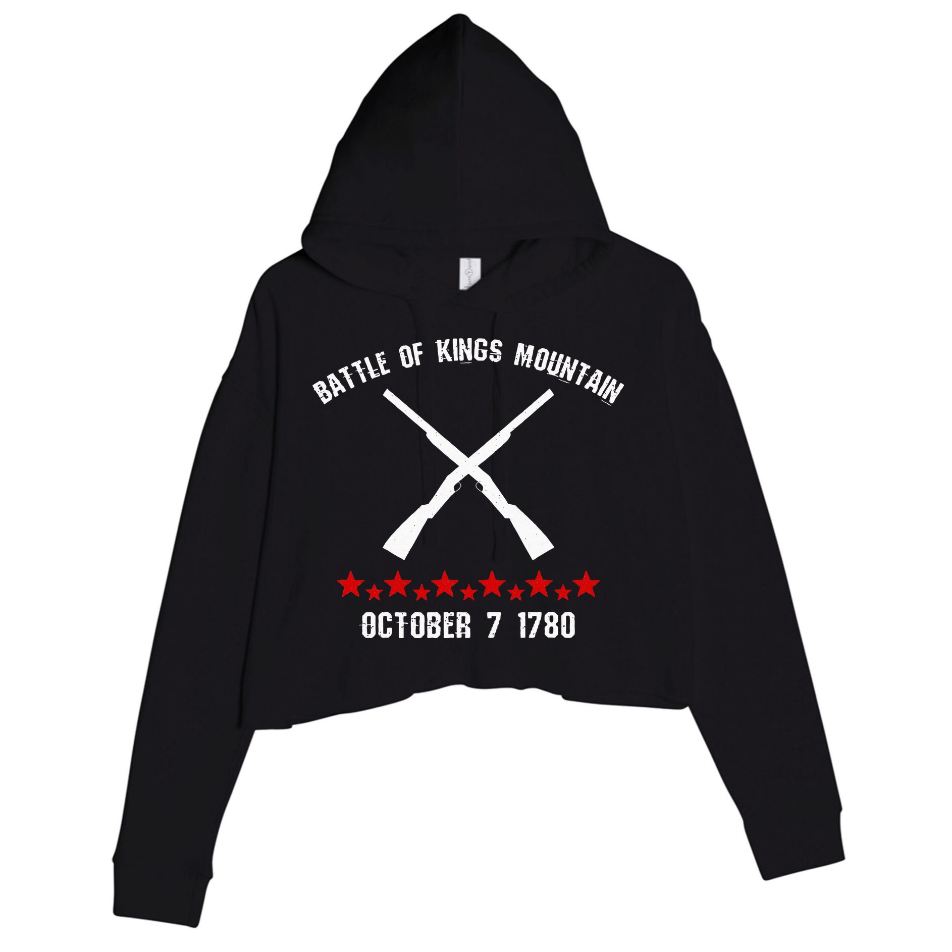 Battle Of Kings Mountain Revolutionary War 1780 Reenactor Crop Fleece Hoodie