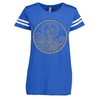 Book Of Kells Legend For St Patrick's Day Irish Celtic Knot Gift Enza Ladies Jersey Football T-Shirt