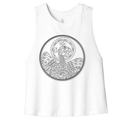 Book Of Kells Legend For St Patrick's Day Irish Celtic Knot Gift Women's Racerback Cropped Tank