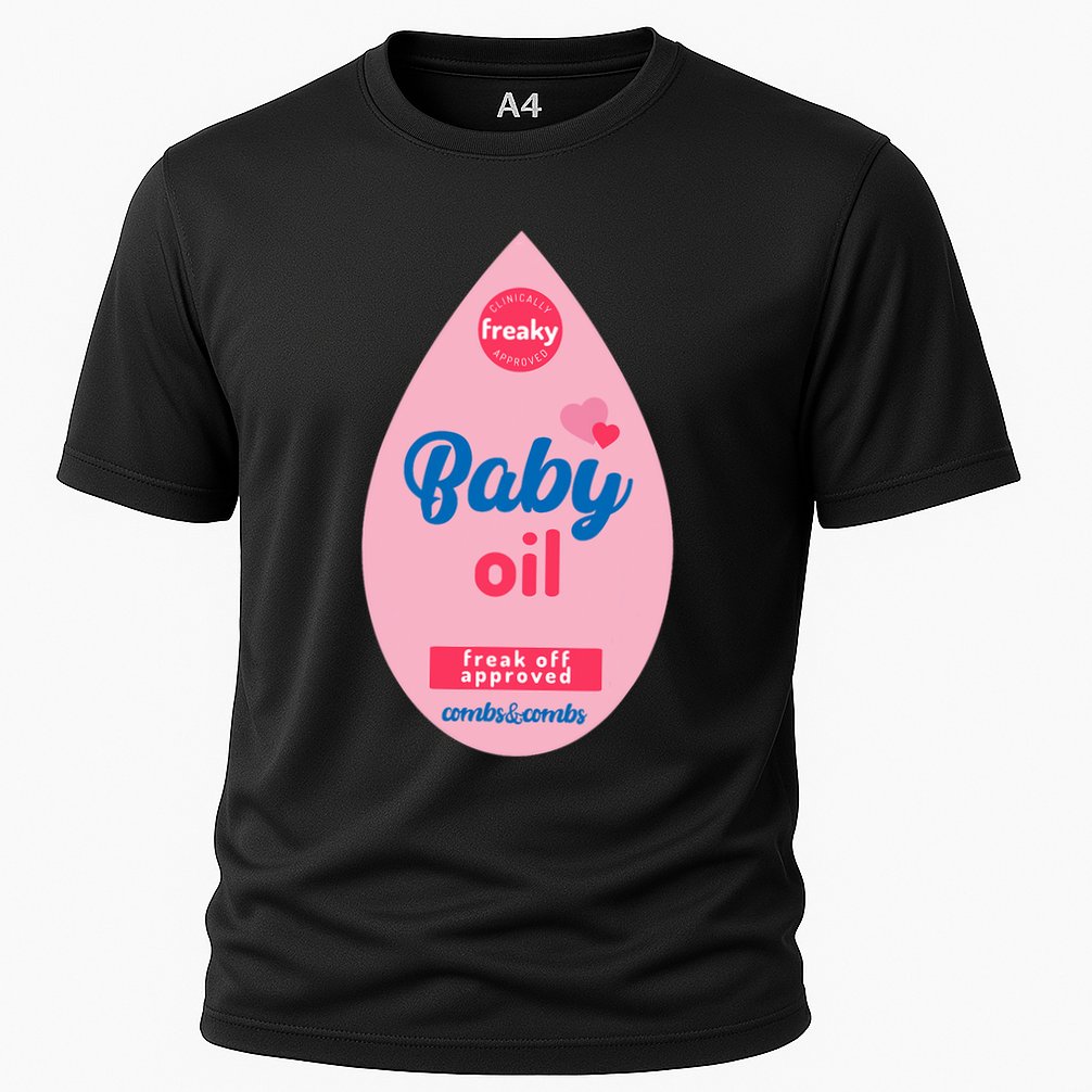 Baby Oil Lazy Funny Costume Ideas Cooling Performance Crew T-Shirt