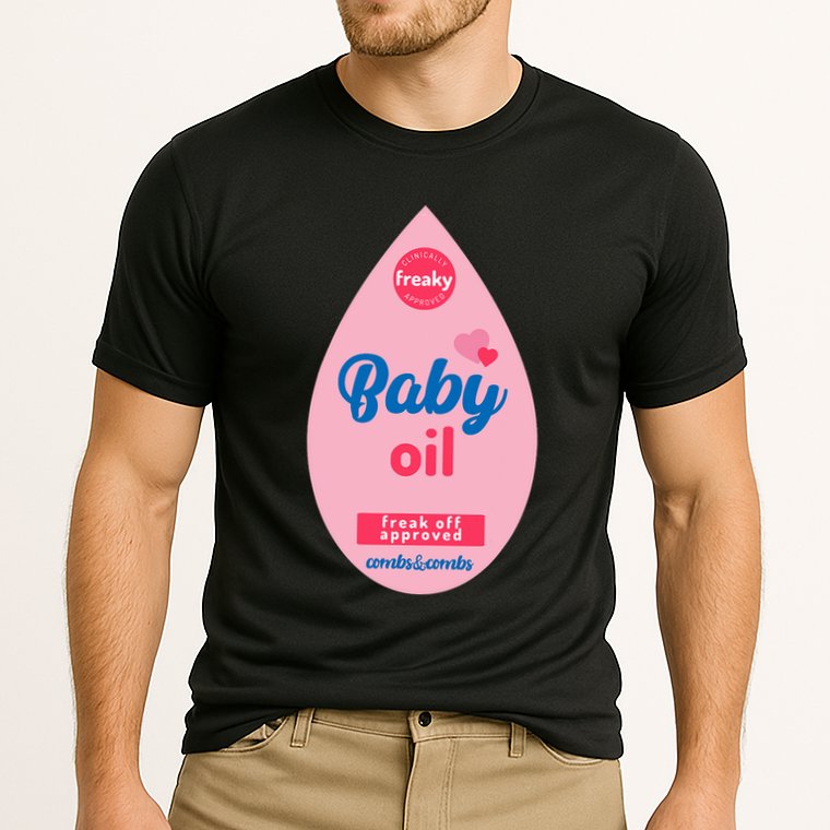 Baby Oil Lazy Funny Costume Ideas Cooling Performance Crew T-Shirt