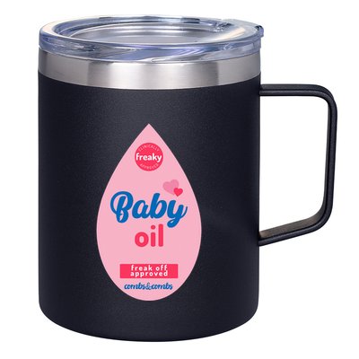 Baby Oil Lazy Funny Costume Ideas 12oz Stainless Steel Coffee Mug