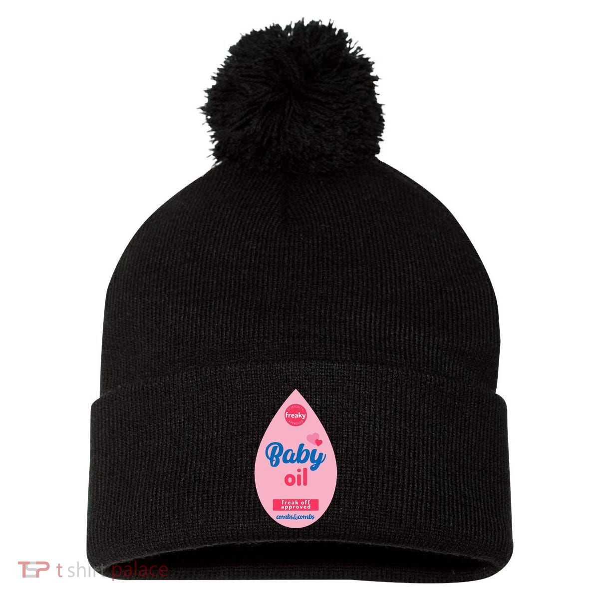 Baby Oil Lazy Funny Costume Ideas Pom Pom 12in Knit Beanie