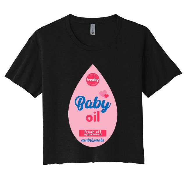 Baby Oil Lazy Funny Costume Ideas Crop Top