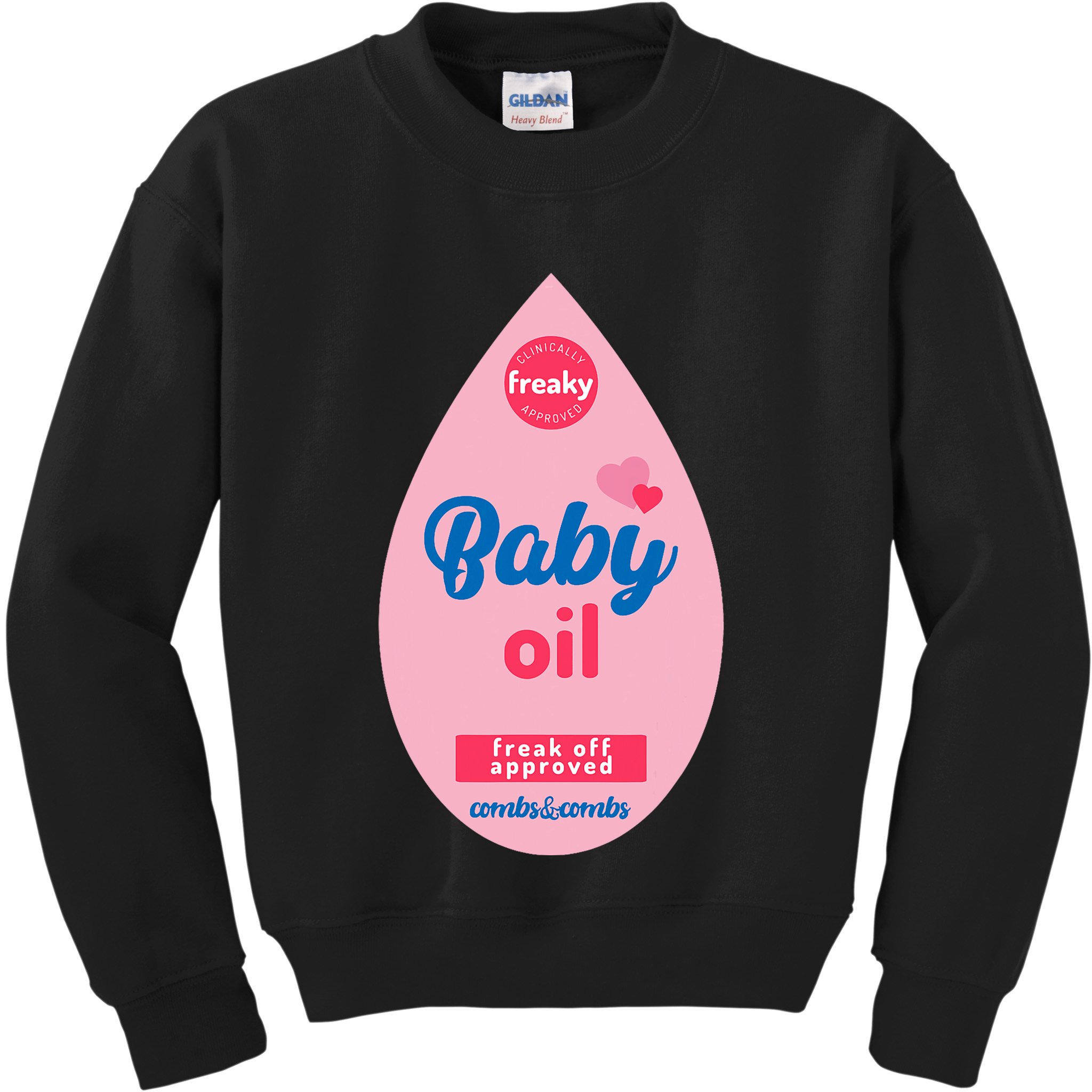 Baby Oil Lazy Funny Costume Ideas Kids Sweatshirt