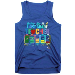 Battery Of Life A First Grade Teacher Thanksgiving Christmas Cool Gift Tank Top