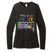 Battery Of Life A Teacher Thanksgiving Christmas Womens CVC Long Sleeve Shirt