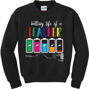 Battery Of Life A Teacher Thanksgiving Christmas Kids Sweatshirt