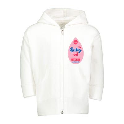 Baby Oil Lazy Funny Costume Ideas Toddler Zip Fleece Hoodie