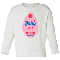 Baby Oil Lazy Funny Costume Ideas Toddler Long Sleeve Shirt