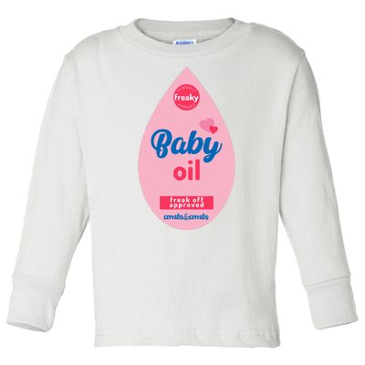 Baby Oil Lazy Funny Costume Ideas Toddler Long Sleeve Shirt