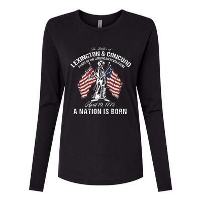 Battle Of Lexington And Concord American Revolution History Womens Cotton Relaxed Long Sleeve T-Shirt