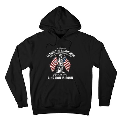 Battle Of Lexington And Concord American Revolution History Hoodie