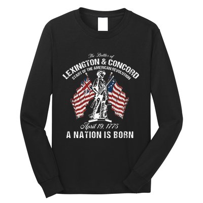 Battle Of Lexington And Concord American Revolution History Long Sleeve Shirt