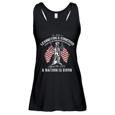 Battle Of Lexington And Concord American Revolution History Ladies Essential Flowy Tank