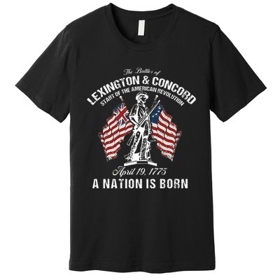 Battle Of Lexington And Concord American Revolution History Premium T-Shirt