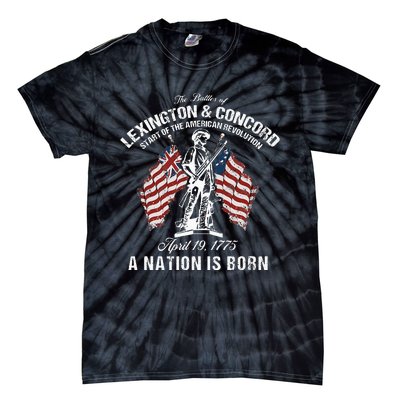 Battle Of Lexington And Concord American Revolution History Tie-Dye T-Shirt