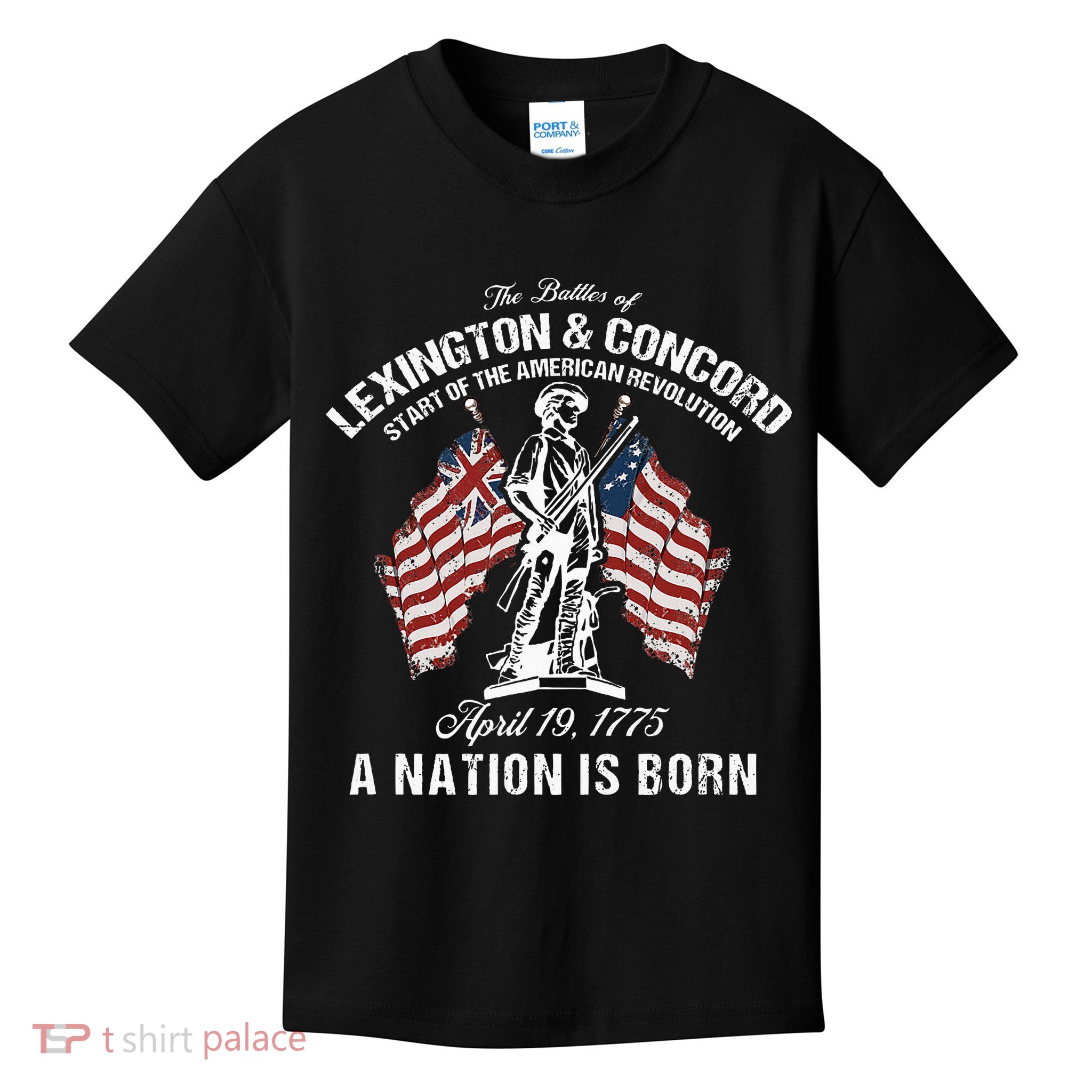 Battle Of Lexington And Concord American Revolution History Kids T-Shirt