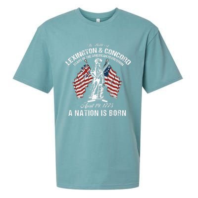 Battle Of Lexington And Concord American Revolution History Sueded Cloud Jersey T-Shirt