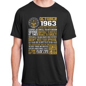 Born October Libra 1963 Birthday Funny Gift Adult ChromaSoft Performance T-Shirt