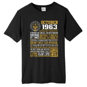 Born October Libra 1963 Birthday Funny Gift Tall Fusion ChromaSoft Performance T-Shirt