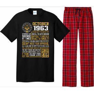 Born October Libra 1963 Birthday Funny Gift Pajama Set