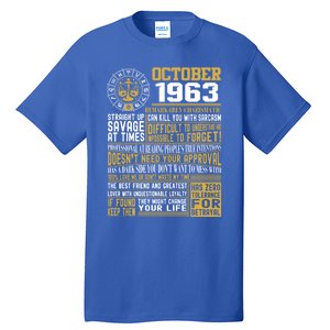 Born October Libra 1963 Birthday Funny Gift Tall T-Shirt