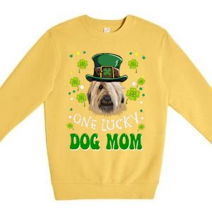 Briard One Lucky Dog Mom Funny Dogs Lover St Patrick's Day Gift Premium Crewneck Sweatshirt